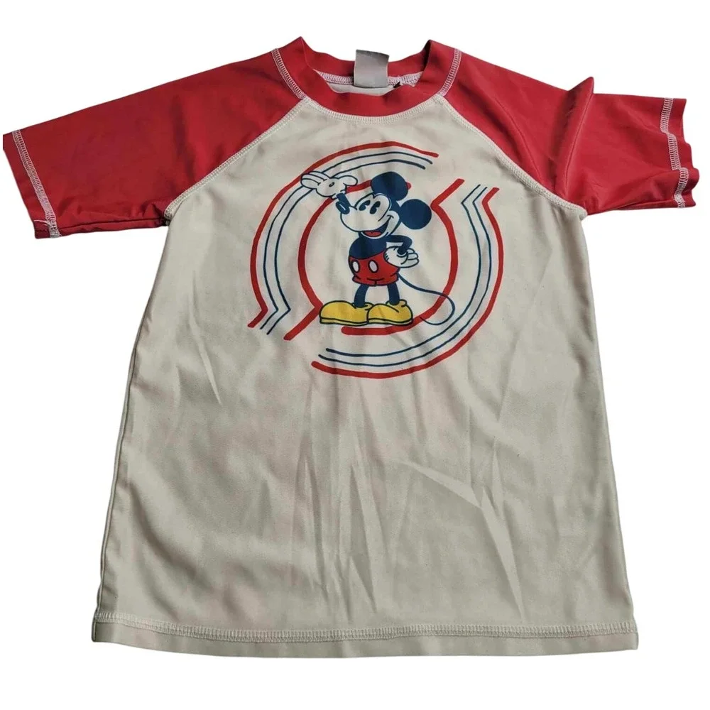 3660 Junk Food Disney‎ Mickey Mouse Swim Rash Guard Boys Small